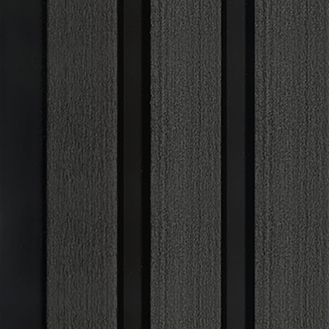 DCD Slat Wall Cladding Panel (233mm) – Charcoal 3D Timber-Effect