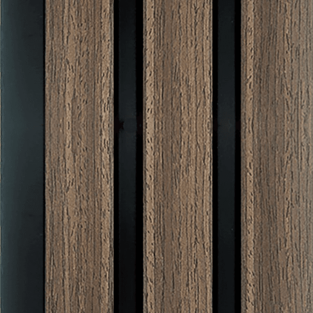 DCD Slat Wall Cladding Panel (233mm) – Walnut 3D Timber-Effect